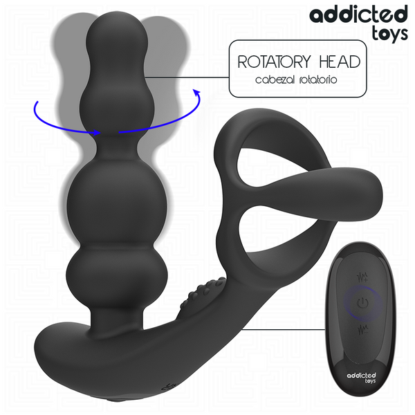 Addicted masajeador prostático rotatorio control remoto