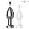 Plug anal talla m de metal vibrador con luces led multicolor y control remoto