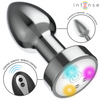 Plug anal talla m de metal vibrador con luces led multicolor y control remoto