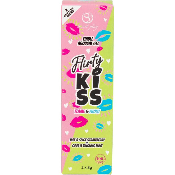 Secretplay flirty kiss geles con efectos sexo oral fresa y menta 2 x 8 gr