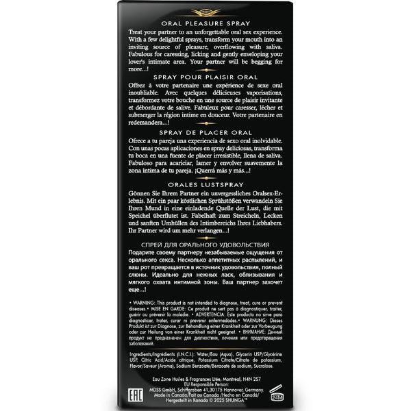 Shunga waves pleasure spray oral seductor fresa 20 ml
