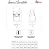 Livco sensual snowflake lc 90603 camisa con tanga con diadema navideña l xl