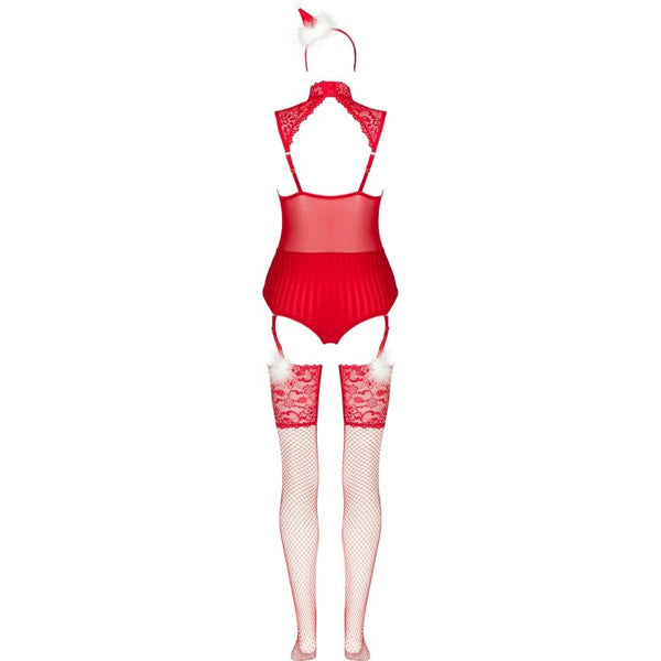 Livco limpid snowflakes lc 90604 body con medias con diadema navideña