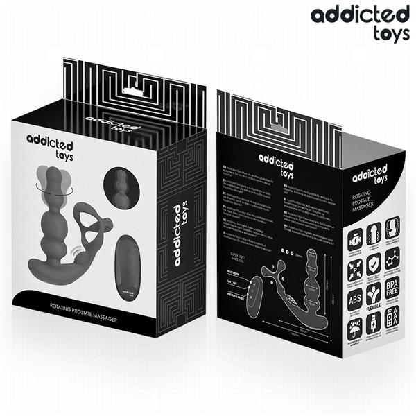 Addicted masajeador prostático rotatorio control remoto