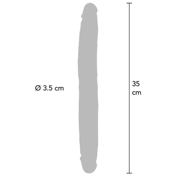 Get dildo doble dong de silicona caramelo 35 cm