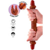 Get dildo doble dong de silicona caramelo 35 cm