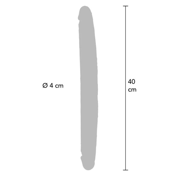 Get dildo doble dong de silicona caramelo 40 cm