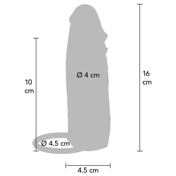 Get funda hydrated skin de silicona para pene caramelo 16 cm