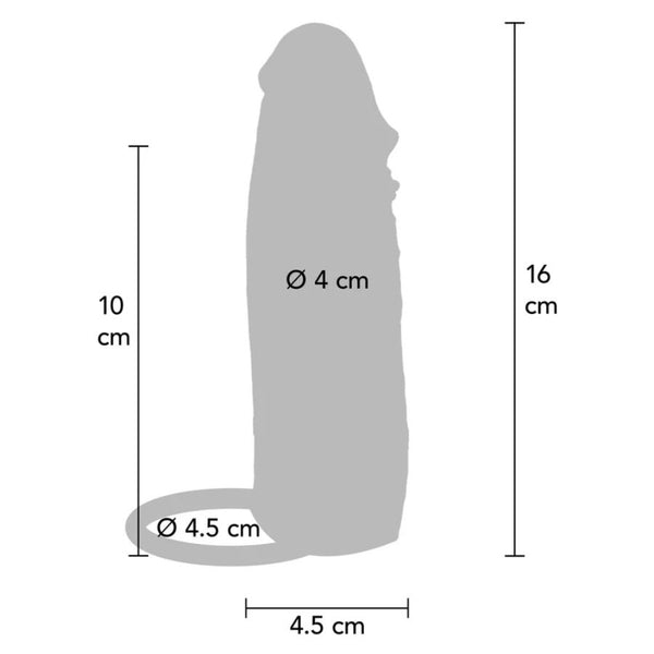 Get funda hydrated skin de silicona con vibración para pene caramelo 16 cm