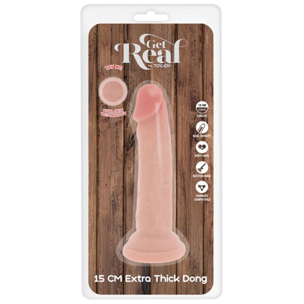 Get dildo deluxe dong grueso de doble densidad tpe 15 cm