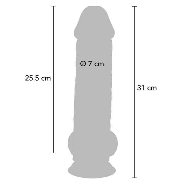 Get pene realístico deluxe con testículos extra grueso 31 cm