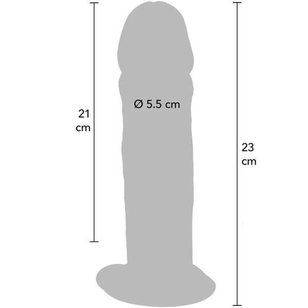 Get dildo deluxe dong grueso de doble densidad tpe 23 cm