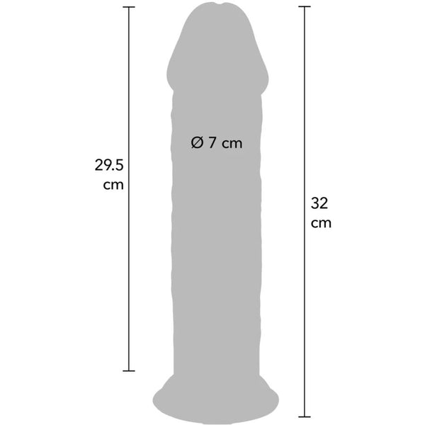 Get dildo deluxe dong grueso de doble densidad tpe 32 cm