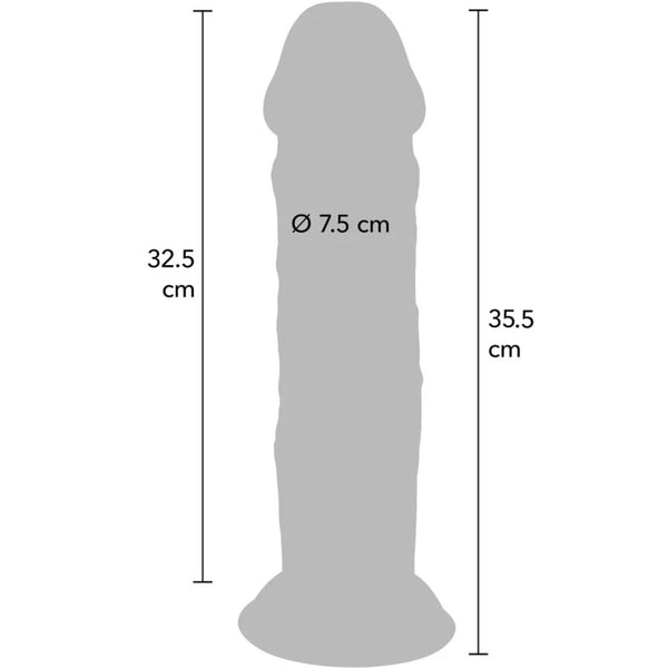 Get dildo deluxe dong grueso de doble densidad tpe 35.5 cm
