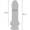 Get pene realístico deluxe con testículos extra grueso 28 cm