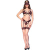 Chilirose cr 4880 set tres piezas negro y rojo