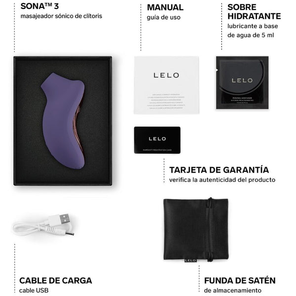 Lelo sona 3 masajeador sónico de clítoris morado