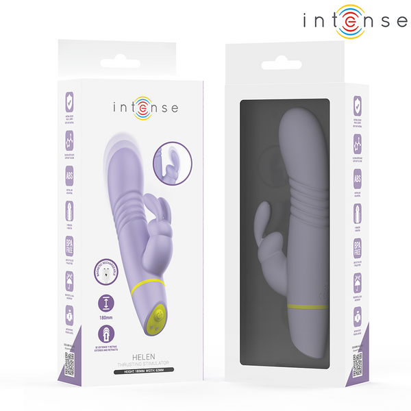 Vibrador rabbit Helen con movimiento de empuje