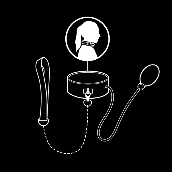 Fetish collar bondage inflable con tirador