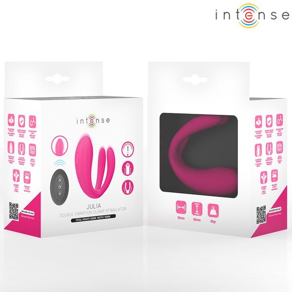 Julia vibrador y estimulador de pinzas control remoto