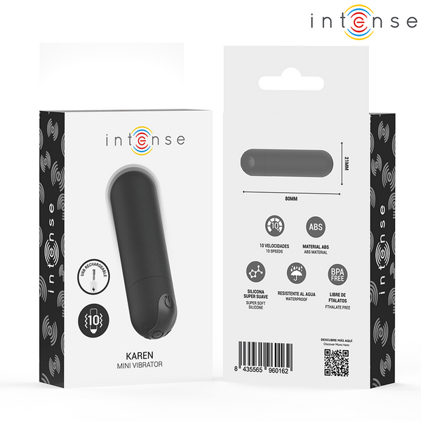 Karen mini bala vibradora 10 modos recargable plateado