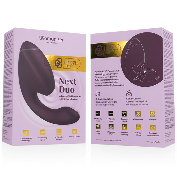 Vibrador dual clítoris y punto·g morado duo next estimulador