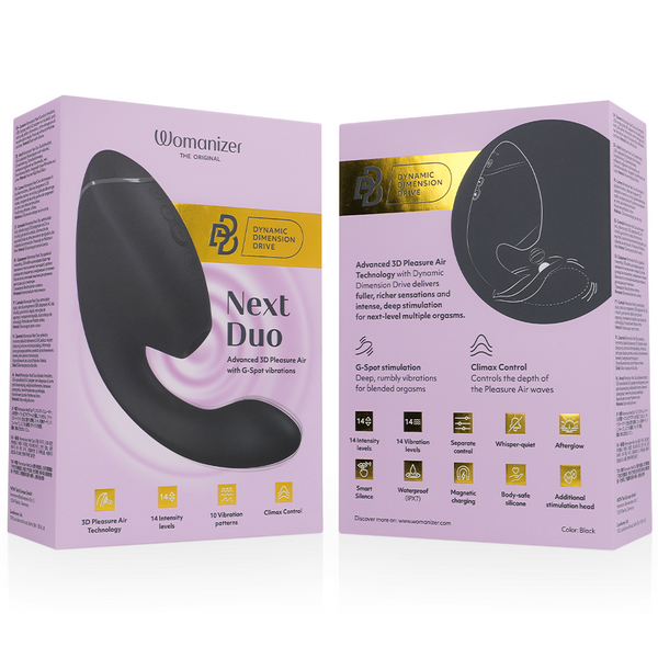 Vibrador dual clítoris y punto·g negro duo next estimulador