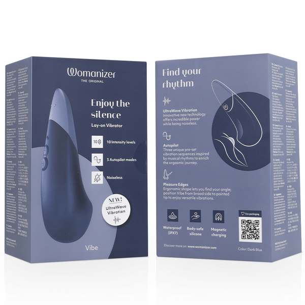 Vibe vibrador lay on silencioso azul oscuro
