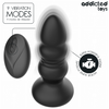 Plug anal vibrador con movimiento de empuje, luz LED y control remoto