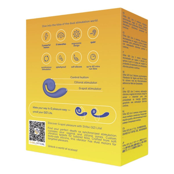 Gizi lite vibrador dual Punto G y clítoris morado