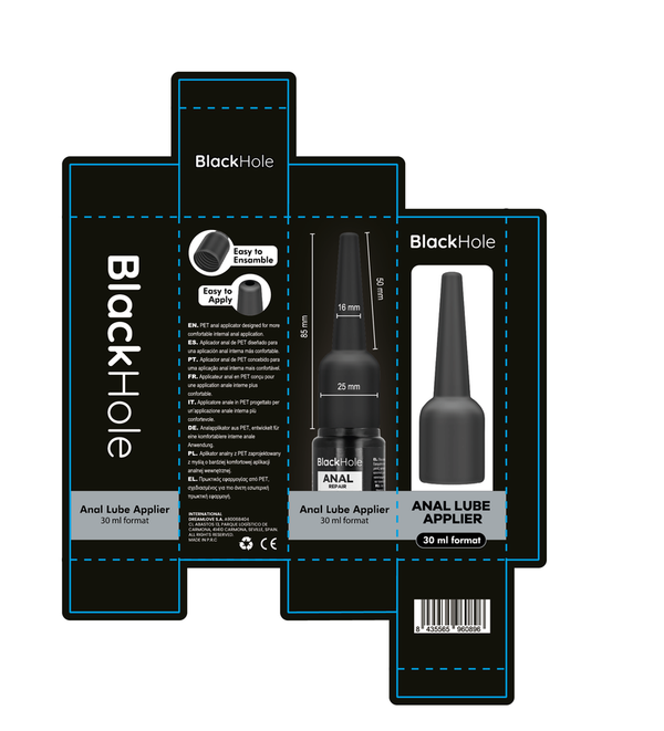 Black aplicador de lubricante anal talla s 30 ml