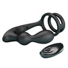 Mr anillo para pene con plug anal con vibración control remoto