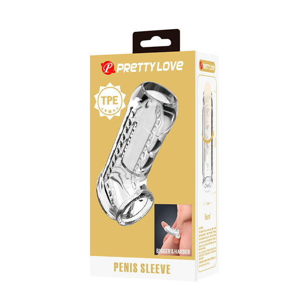 Pretty funda para pene texturizada transparente