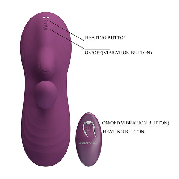 Luka sit down vibrador con efecto calor y control remoto