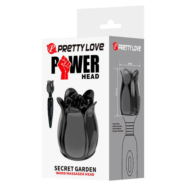 Pretty secret garden cabezal masajeador negro
