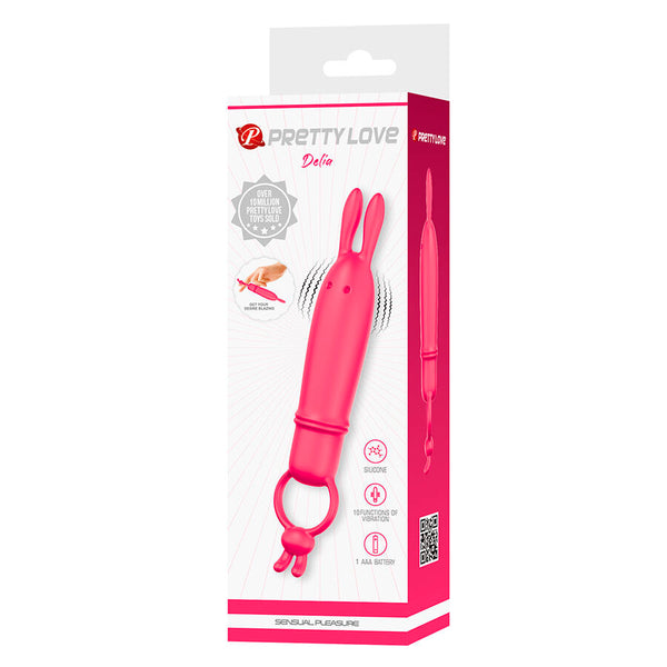 Delia vibrador rabbit con anillo de sujeción