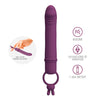 Cora vibrador forma pene con anillo de sujeción