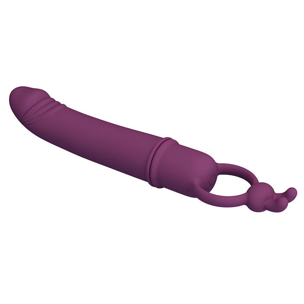 Cora vibrador forma pene con anillo de sujeción