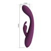 Emma vibrador con estimulador rabbit morado