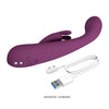 Emma vibrador con estimulador rabbit morado