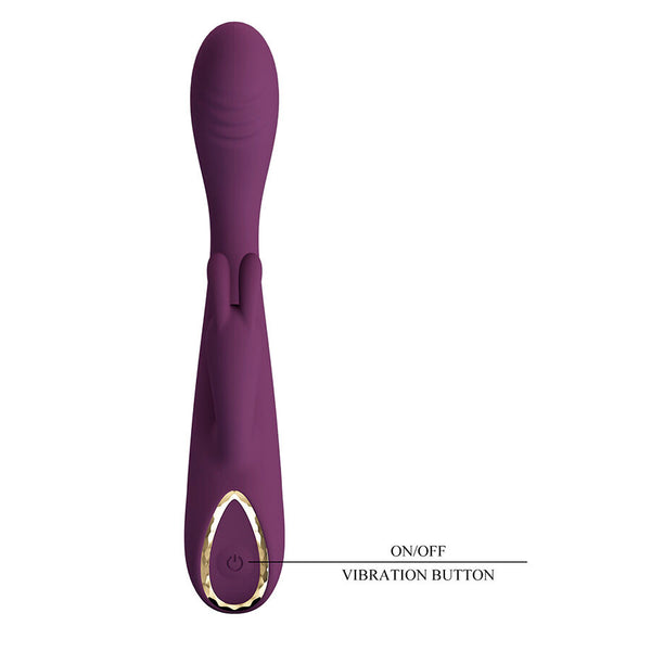 Emma vibrador con estimulador rabbit morado