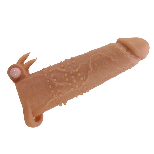 Quillon funda para pene con estimulador de clítoris y vibración