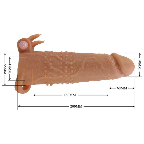 Quillon funda para pene con estimulador de clítoris y vibración
