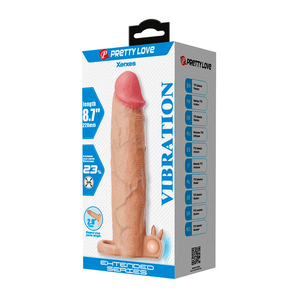 Xerxes funda para pene con estimulador de clítoris y vibración