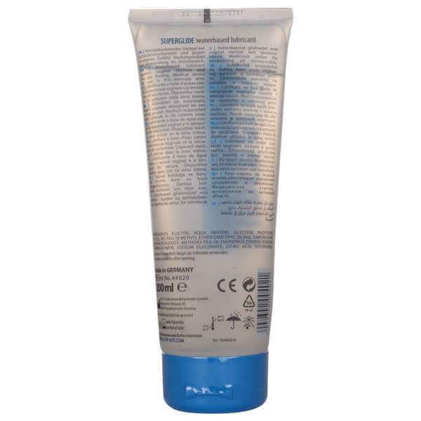 Hot superglide liquid pleasure lubricante base agua 200 ml