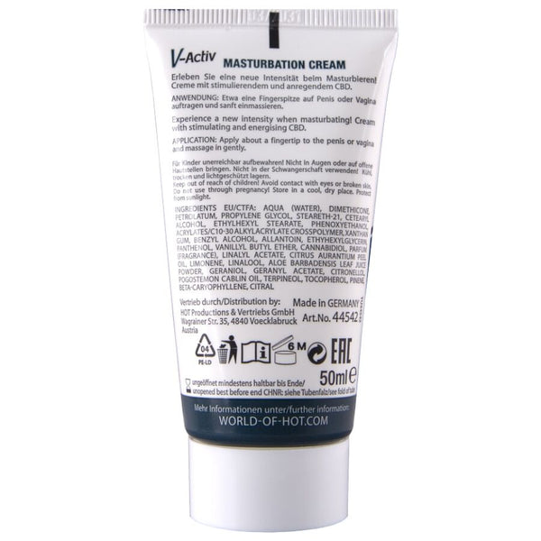 Hot crema de masturbación con cbd unisex 100 ml