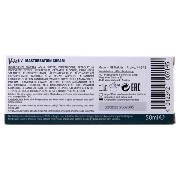 Hot crema de masturbación con cbd unisex 100 ml