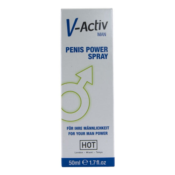 Hot v activ penis power spray para hombre 50 ml