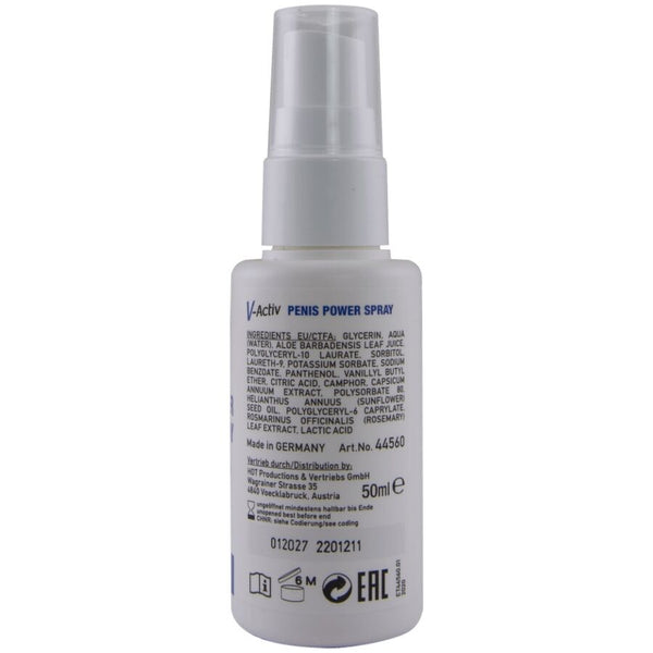 Hot v activ penis power spray para hombre 50 ml