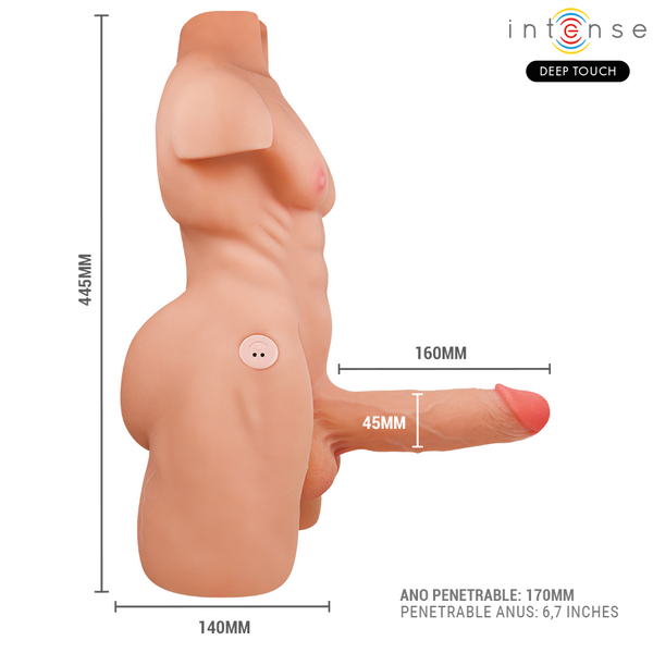 Intense marty torso con ano y dildo realístico con empuje y vibración control remoto 6.2 kg